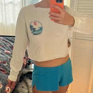 Santa Cruz Beach Boardwalk Cropped Long Sleeve Tee